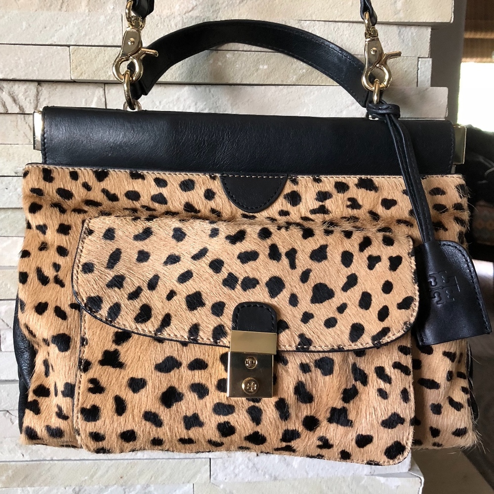 Tory Burch Leopard Calf Hair Bag with dustbag